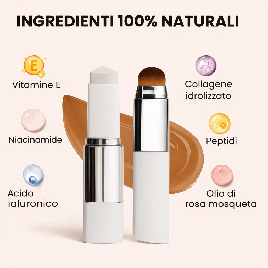 Fondotinta Stick 2-in-1 con applicatore Aura Beauty®